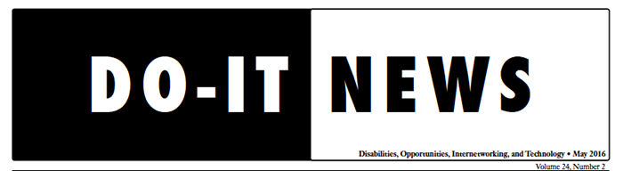 Banner for DO-IT News May 2016