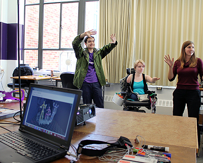 Image of participants in an engineering demonstration